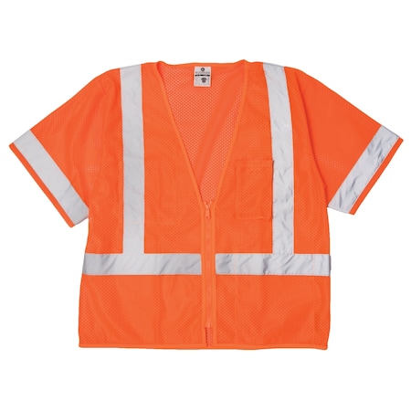 Kishigo 5X, Orange, Class 3, All Mesh Vest - Economy 1265-5X